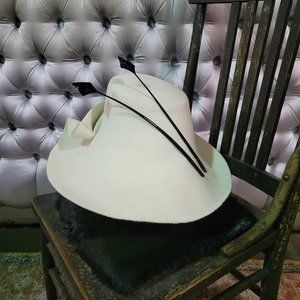 One of a kind white fedora